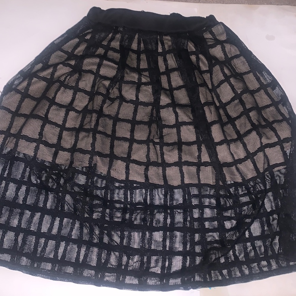 Parallel Black Skirt